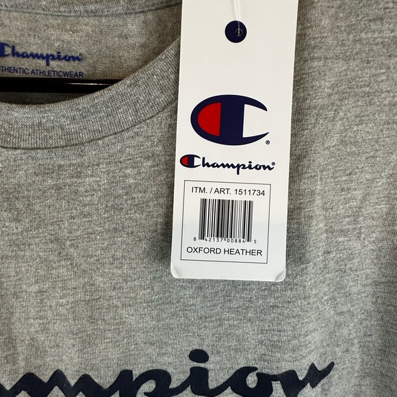 Champion brand T-shirt. Oxford Heather. Size XL. Nice strong weight. NWT. - Picture 5 of 8